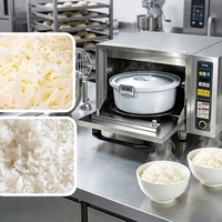 Autocuiseur Commercial Double Couche 12kW en Acier Inoxydable, Machine Électrique Automatique pour Cuisson du Riz 220-380V pour Cantine