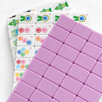 Tuiles de Mahjong classiques américaines Pink Puppy en acrylique multicouche, pour jeux de table et divertissement à quatre joueurs