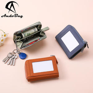 Andong Genuine Cow Leather Short Wallet <b>Purse</b> for Women <b>Girls</b> Fashion Bag Multi-position Multi-functional Card Clip JLKB1108 - Product Image 1