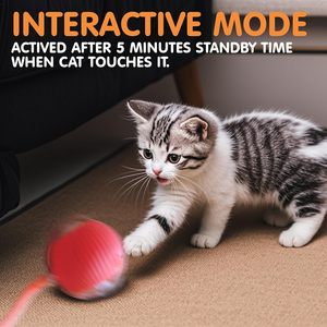 Electric Silicone Gel Rolling Ball for Cats & Dogs-Luminous Interactive Boredom-Busting <b>Bite</b>-Resistant Pet Toy - Product Image 4