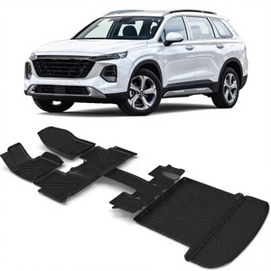 Tapetes de Piso Completos de TPE a Medida para <span class=keywords><strong>Hyundai</strong></span> <span class=keywords><strong>Santa</strong></span> <span class=keywords><strong>Fe</strong></span> (2013-2026), Revestimientos Impermeables para Todo Clima - Product Image 1