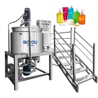 Cuve de mélange de 500 L en acier inoxydable avec homogénéisateur pour la production de détergent liquide, shampoing et gel douche