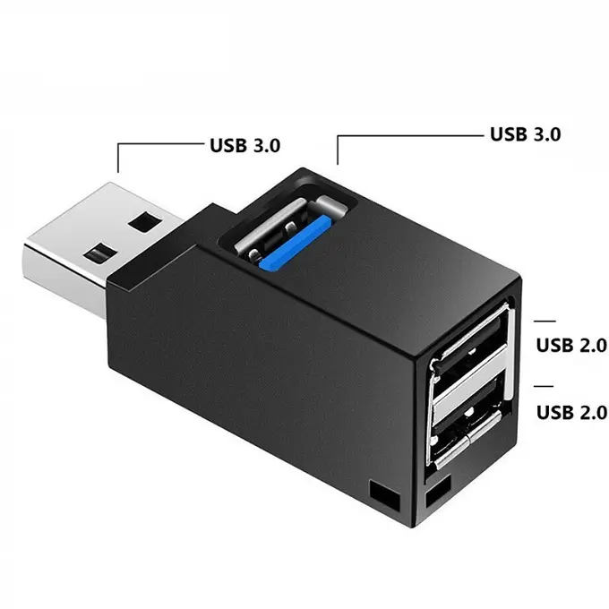 PC portatile con adattatore hub USB mini splitter box extender usb ad alta velocità
