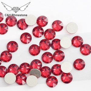 คริสตัลแก้วทรงแบนหลังเรียบ รุ่น CY 2088 Strass Siam 16 เหลี่ยม 8 ใหญ่ 8 เล็ก สำหรับตกแต่งเล็บ จำหน่ายจำนวนมาก - Product Image 2