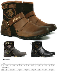Bottes Chelsea Martin Mi-Montantes Tendance Homme en Cuir PU, Style Britannique Chic, Dernière Collection pour <span class=keywords><strong>Hiver</strong></span> et Été, Vente Chaude - Product Image 5