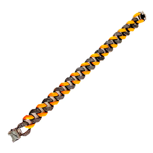 Pulsera Cubana Alternativa de Lujo, Reversible, Hecha a Mano, Diseño de Eslabones Cubanos, Dos Tonos, Acabado Pulido, Joyería de Muñeca Moderna - Product Image 4