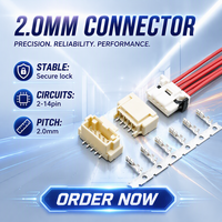 Connecteur fil-carte de haute qualité, pas de 2,0 mm, équivalent Molex DuraClik, prise droite, vente en gros, fabricant leader