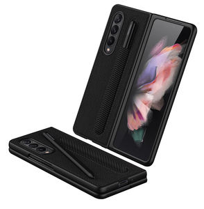 GKK in pelle semplice Slim Coque per Galaxy Z piega 3 in fibra modello <span class=keywords><strong>S</strong></span> penna <span class=keywords><strong>Cover</strong></span> antiurto Flip <span class=keywords><strong>Cover</strong></span> per <span class=keywords><strong>Samsung</strong></span> Z piega 3 4 Case - Product Image 3