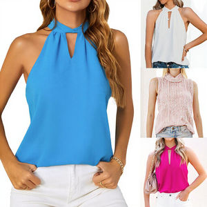 Débardeurs côtelés ajustés respirants et à séchage rapide 100 % coton pour femmes grandes tailles, toutes couleurs, prix de gros, personnalisables - Product Image 3