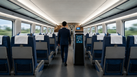 Carrito Inteligente para Trenes de Alta Velocidad con Pantalla Táctil para Pedidos y Entrega Autónoma de Pasajeros