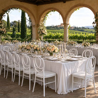 Chaise empilable blanche en PP Phoenix pour mariage