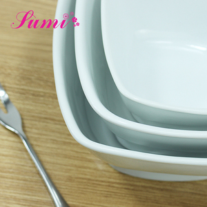 Nhà hàng khách sạn sứ vuông súp và salad phục vụ bát cho phục vụ bên giáng sinh bữa ăn tối cắm trại mẫu miễn phí - Product Image 4