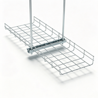 Bac à câbles en treillis métallique en acier au carbone galvanisé sur mesure, panier à câbles à grille ouverte pour la gestion des câbles industriels et les centres de données