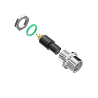 Connecteur de montage sur panneau arrière LSHITECH IP67 M12 A-Code 4 broches pour LiDAR de drone, contrôle de vol, personnalisable en usine, faible MOQ