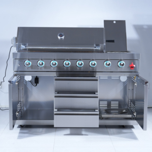 Grill a Gas Commerciale a 6 Bruciatori con Bruciatore Laterale, Certificato CE, Indipendente con Bruciatore Posteriore a Infrarossi per Barbecue da Esterno in Villa - Product Image 1