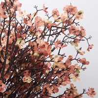 Branche artificielle moderne de 50 cm de fleurs de cerisier et de pêcher, décoration d'intérieur réaliste couleur chair, branche séchée, fleur de thé