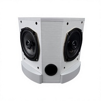 Speaker PA Dua Sisi Berbahan Kayu untuk Dinding, Speaker Koaksial dengan Kabinet Akustik Rekayasa untuk Penggunaan Komersial