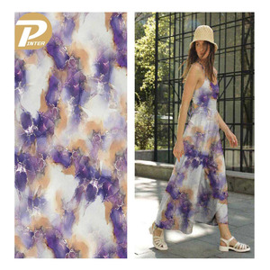 صيف جديد مخصص طباعة الأزهار بيع بالجملة القبلية Rayon قماش البوبلين لفستان - Product Image 1