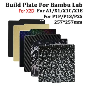 Placa de Construcción de Carbono A1 PEI para Bambu Lab X2D P2S <span class=keywords><strong>X1</strong></span> P1S, Lámina Texturizada de Doble Cara PEO PET para <span class=keywords><strong>Bambulab</strong></span> P1P X1C - Product Image 1