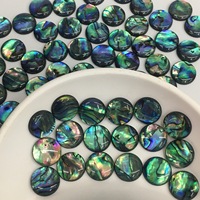 Cabochon en coquille d'ormeau Paua ronde, revêtu d'époxy, en forme de dôme, dos plat, 6/18mm, pour incrustation de bijoux DIY (bagues, boucles d'oreilles), vente en gros
