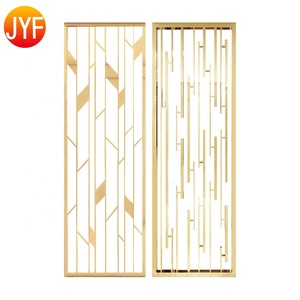 EL217 Divisorio Decorativo in Acciaio Inox Tagliato al Laser con Rivestimento PVD, Schermo Metallico a Specchio Placcato Oro - Product Image 4