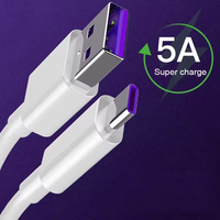 Câble USB Type-C 25W à charge rapide 5A, gaine PVC TPE, 1 mètre, pour Android, voiture, écouteurs et imprimante - Vente en gros usine