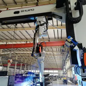 SHUIPO Trailer frame soldagem robô para reboque chassi peças aço inoxidável linha de produção