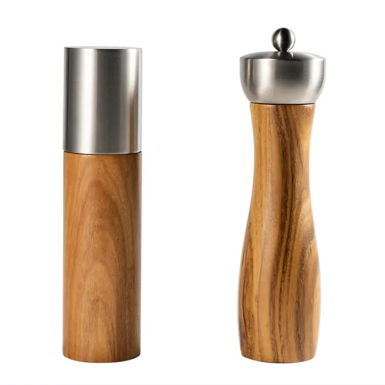 Kitchen tools 2022 Bamboo Salt Pepper grinder Wood Salt Pepper mill