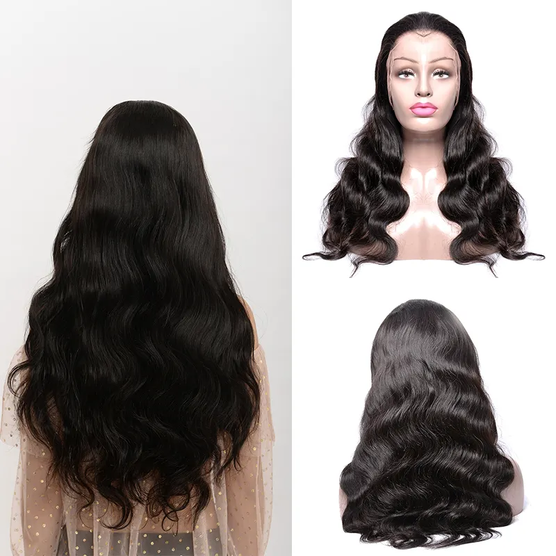 Lace Wigs 100 Virgin Human Hair Density 150 Body Wave Lace Front Human Hair Wigs