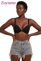Soutien-gorge push-up sexy Zoyiame grande taille avec armatures, sans coutures, à bord souple, fermeture à quatre agrafes pour poitrine généreuse et décolleté