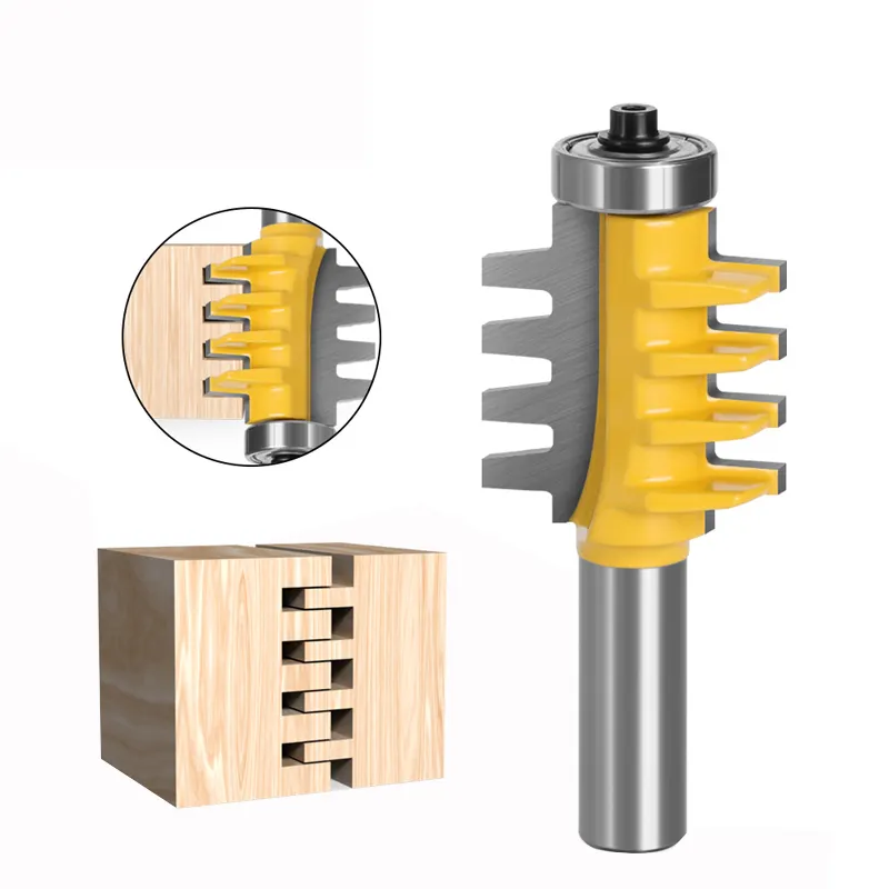 1/4 Shank Milling Cutter Finger Joint Glue Raised panel V joint Router Bits for Wood Tenon Woodwork Cone Tenoning Bit