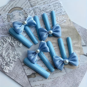 Uñas Postizas Acrílicas de Cobertura Completa, Largas, Tipo Ataúd, al por Mayor, Marca Privada, Alta Calidad, Lindas, Hechas a Mano - Product Image 3