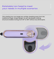 Mini fer à repasser pliable à main, fer à vapeur portable de voyage, défroisseur compact 2-en-1 (sec et vapeur) avec certifications CE ROHS FCC