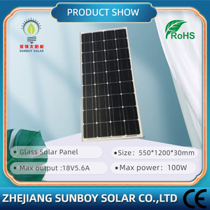 Panneau solaire monocristallin 100W à technologie PERC, modèle SS-100W, pour système d'énergie solaire 100W - Vente chaude - Product Image 2