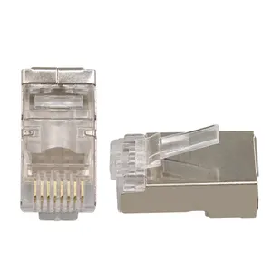 Conector de Friso Rede Blindado Cat6 STP/FTP Cat.6 Modular Plug 8p8c Cat 7 Conector RJ45