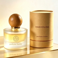 Flacon de parfum en verre dépoli 30ml 50ml 100ml avec capuchon personnalisé, flacon vide de luxe avec pulvérisateur, gravure de logo personnalisée, contenant de parfum