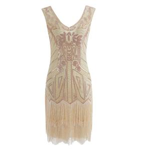 Ecowalson Gaun 1920 Dibuat Khusus untuk Wanita Gaun Gatsby untuk Wanita Gaun Flapper Payet 1920S Gaun Gatsby Bertema Roaring 20