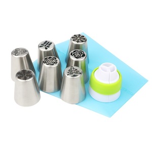Christmas Tree Snowflake Bell Russian Piping Tip Set Stainless Steel Butter Piping Tips <b>Cake</b> <b>Decorating</b> <b>Supplies</b> - Product Image 1