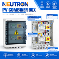 Boîtier de Combinaison de Chaînes Photovoltaïques IP66 1000V 12 Entrées 1 Sortie, Montage Mural, Conception Personnalisée avec Connecteurs MC4 Compatibles pour Panneaux Solaires