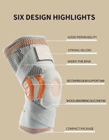 Genouillère de sport à double sangle en silicone respirante pour l'été, avec protection de genou pour le cyclisme et le sport