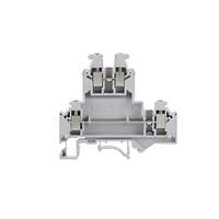 Premium Kunststoff PA66 Klemmenblock Zweischichtig 500V 25A DIN-Schienenmontage Messingbeschichtet Push-in-Typ 0,2-2,5mm Industriell