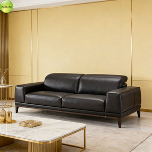 Sofá de Cuero Cómodo y Duradero al por Mayor, Estilo Nórdico Moderno para Sala de Estar/Oficina - Product Image 1