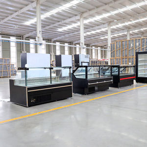 Fabriek klassieke stijl commerciële koelvitrine met lage prijs voor vleeswaren, rechte hoek, vlakke bovenkant, service over toonbank - Product Image 6