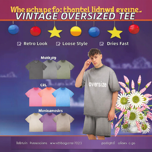 T-shirt vintage lourd en coton 100% de qualité supérieure, lavé à l'acide, tissé, 230g, logo personnalisé, surdimensionné pour homme, taille plus, blanc - Product Image 2