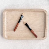 Mini pinceau correcteur plat triangulaire pour les cernes sous les yeux, pinceau de maquillage pour les sillons lacrymaux, fibres synthétiques, logo personnalisé