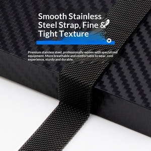 Bracelet de montre magnétique de remplacement compatible avec Xiaomi <span class=keywords><strong>Mi</strong></span> <span class=keywords><strong>Band</strong></span> 8 <span class=keywords><strong>Mi</strong></span> <span class=keywords><strong>Band</strong></span> 9, accessoire réglable et respirant pour hommes et femmes - Product Image 3