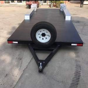 Remorque à plateau plat pour <span class=keywords><strong>voiture</strong></span> à double <span class=keywords><strong>essieu</strong></span> en acier CJS OEM avec finition galvanisée à chaud et charge utile de 2000 à 6000 kg - Product Image 5