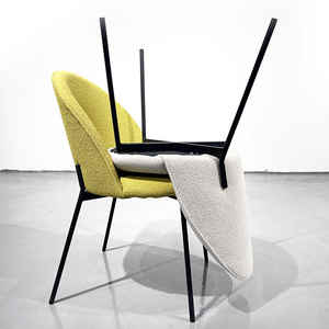 Aceptamos Personalización de tela, restaurante <span class=keywords><strong>italiano</strong></span> minimalista moderno para el hogar, cafetería, silla de comedor de Hotel, respaldo de bolsa suave de hierro - Product Image 4