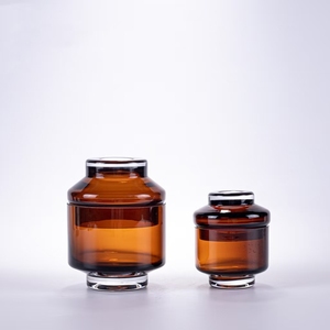 Frasco de vidrio de estilo moderno, transparente, vacío, adecuado para decoración del hogar, vaso para velas aromáticas - Product Image 3