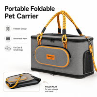 Sac de transport portable pour chat, sac de transport léger pour petits chiens avec filet latéral et poche de rangement avant